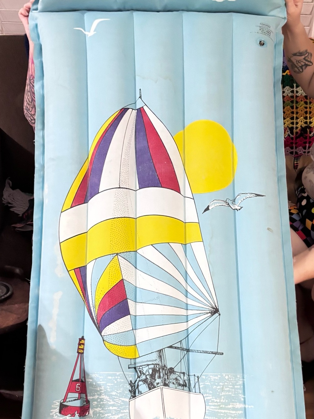 Canvas vintage pool float - Picture 3 of 10